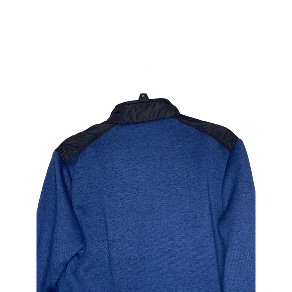 Flag & Anthem Men Jacket Quilted Fleece Colorblock Zip Up Front Pockets Small - Picture 8 of 9